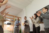 People Clapping Hands in and Office