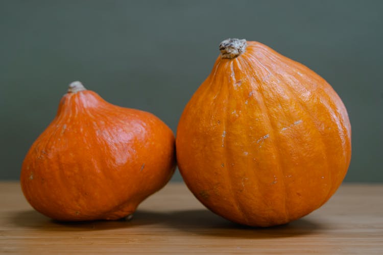 Squashes On A Wooden Table