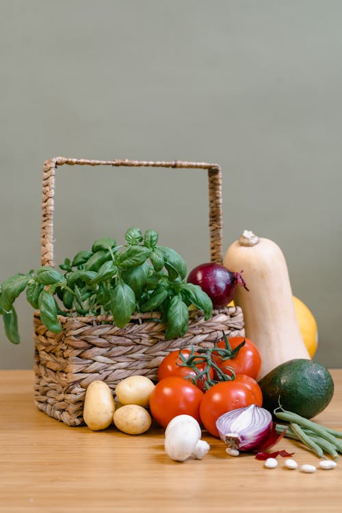 Vegetables near the Basket