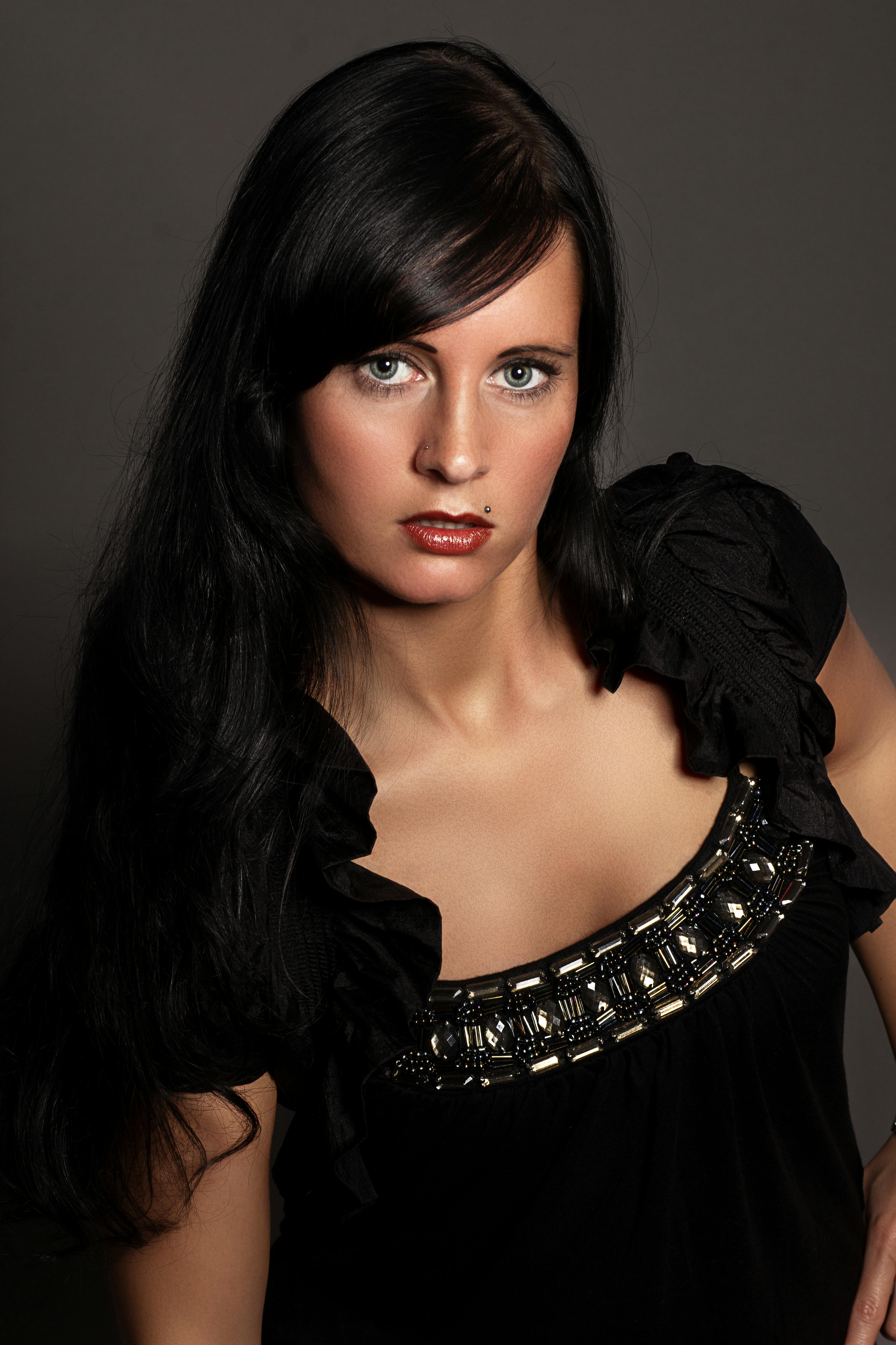 Woman Wearing White Collared Top · Free Stock Photo