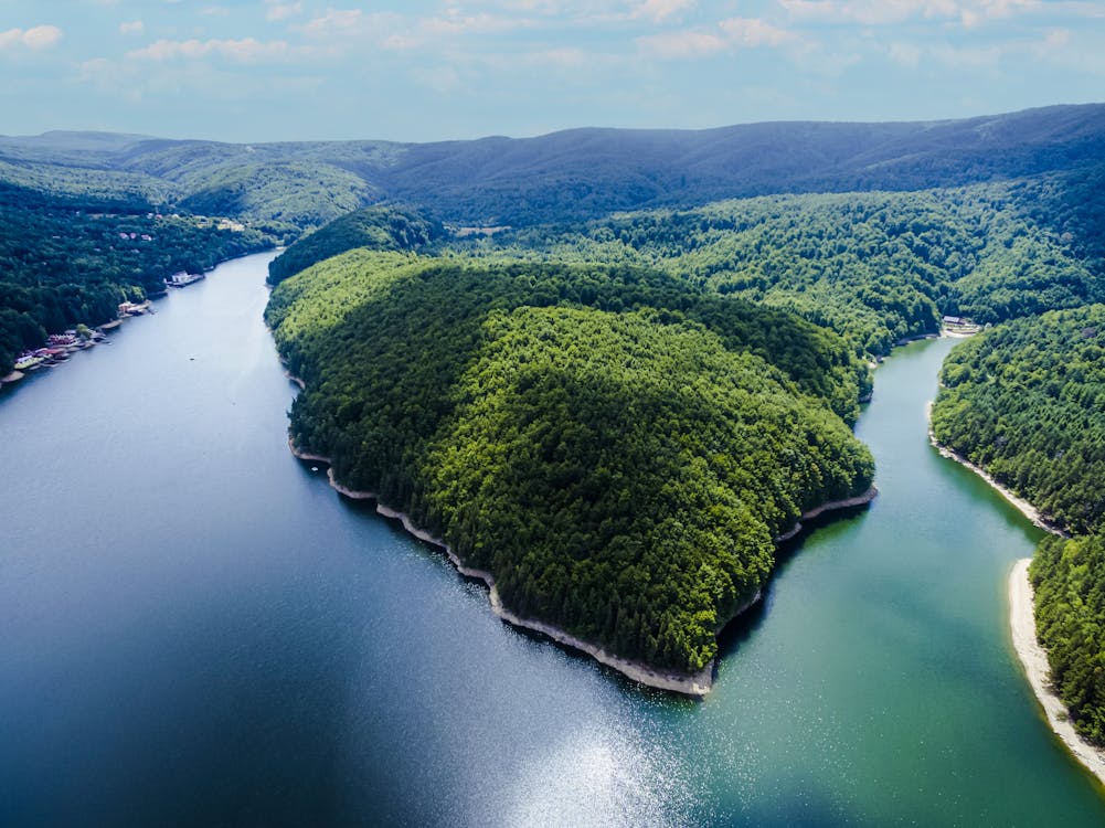 Aerial View of an Island