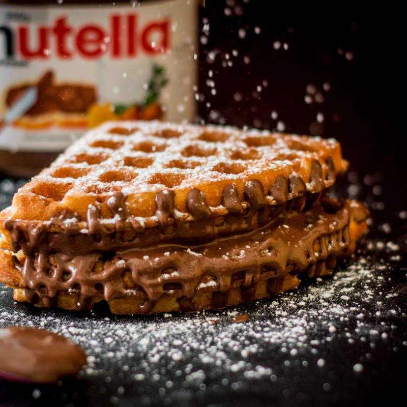 Chocolate Hazelnut Waffles