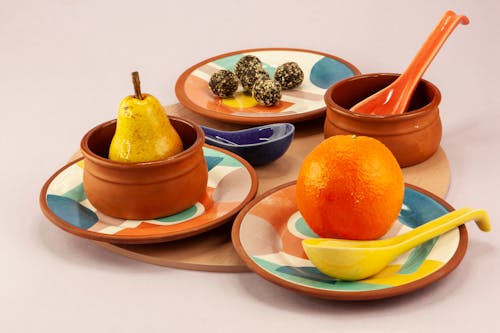 Close up of Bowls and Fruits