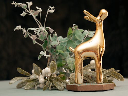 Christmas Decoration with Miniature Reindeer