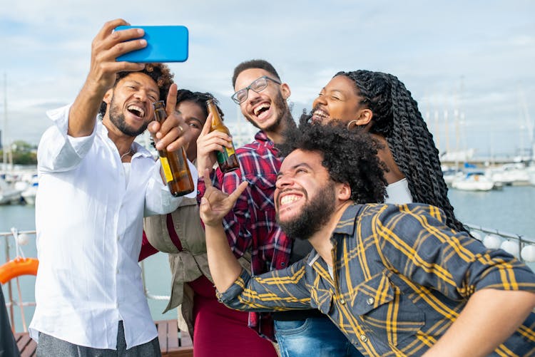 Friends Taking Photos Together 