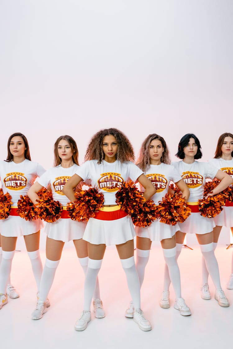 Group Of Women In White Uniform