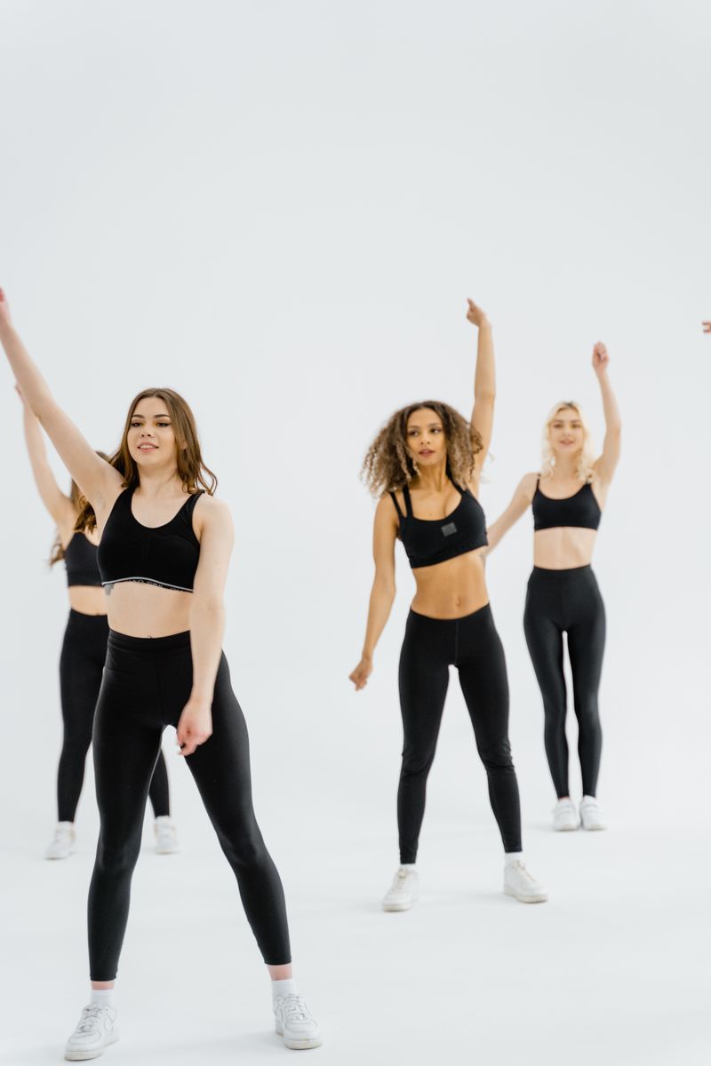 Synchronized dance moves in Zumba