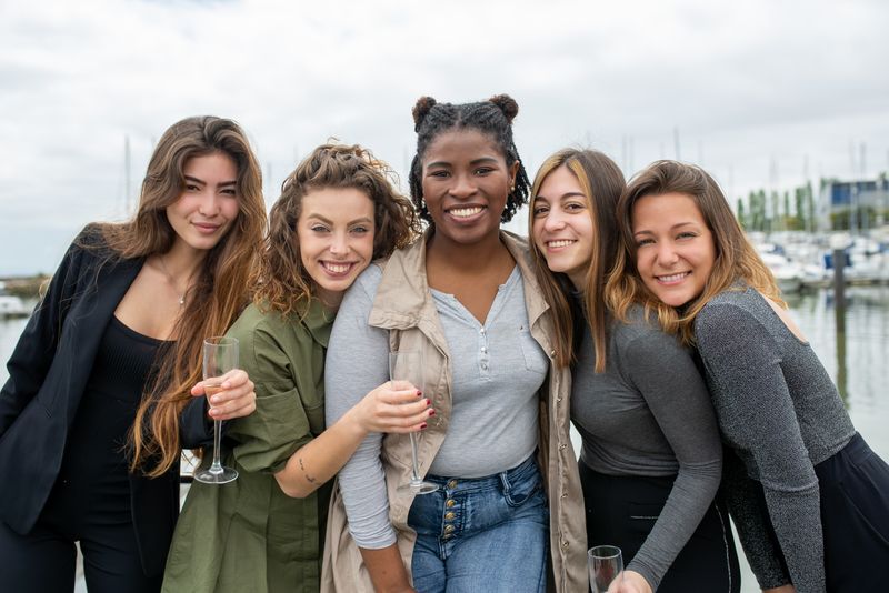 Happy women smiling with confidence