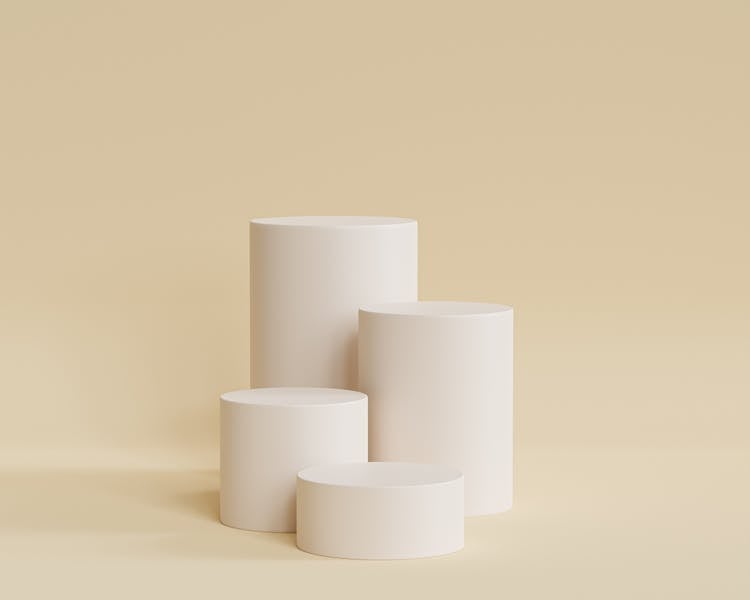 White Paper Rolls On White Table