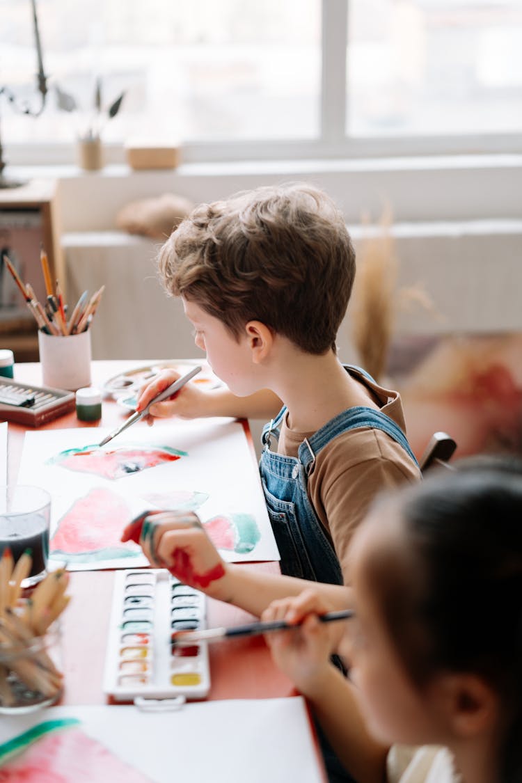 A Boy In A Brown Shirt Painting