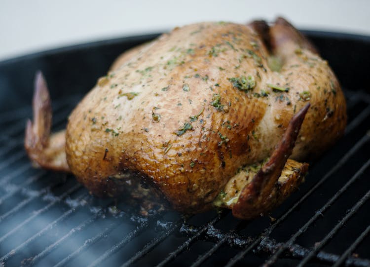 Chicken Cooking On Grill