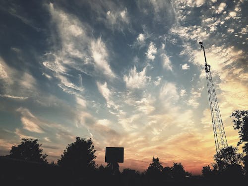 Silhouette Of Tower