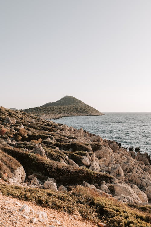 Rocky Shore And Calm Sea