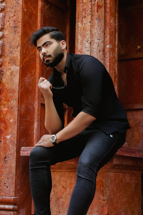 Portrait of Handsome Man Wearing Shirt