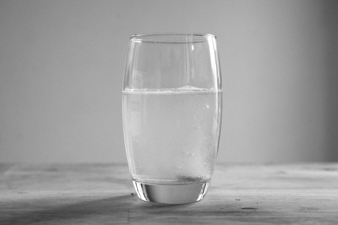 Free A Clear Drinking Glass with Water Stock Photo