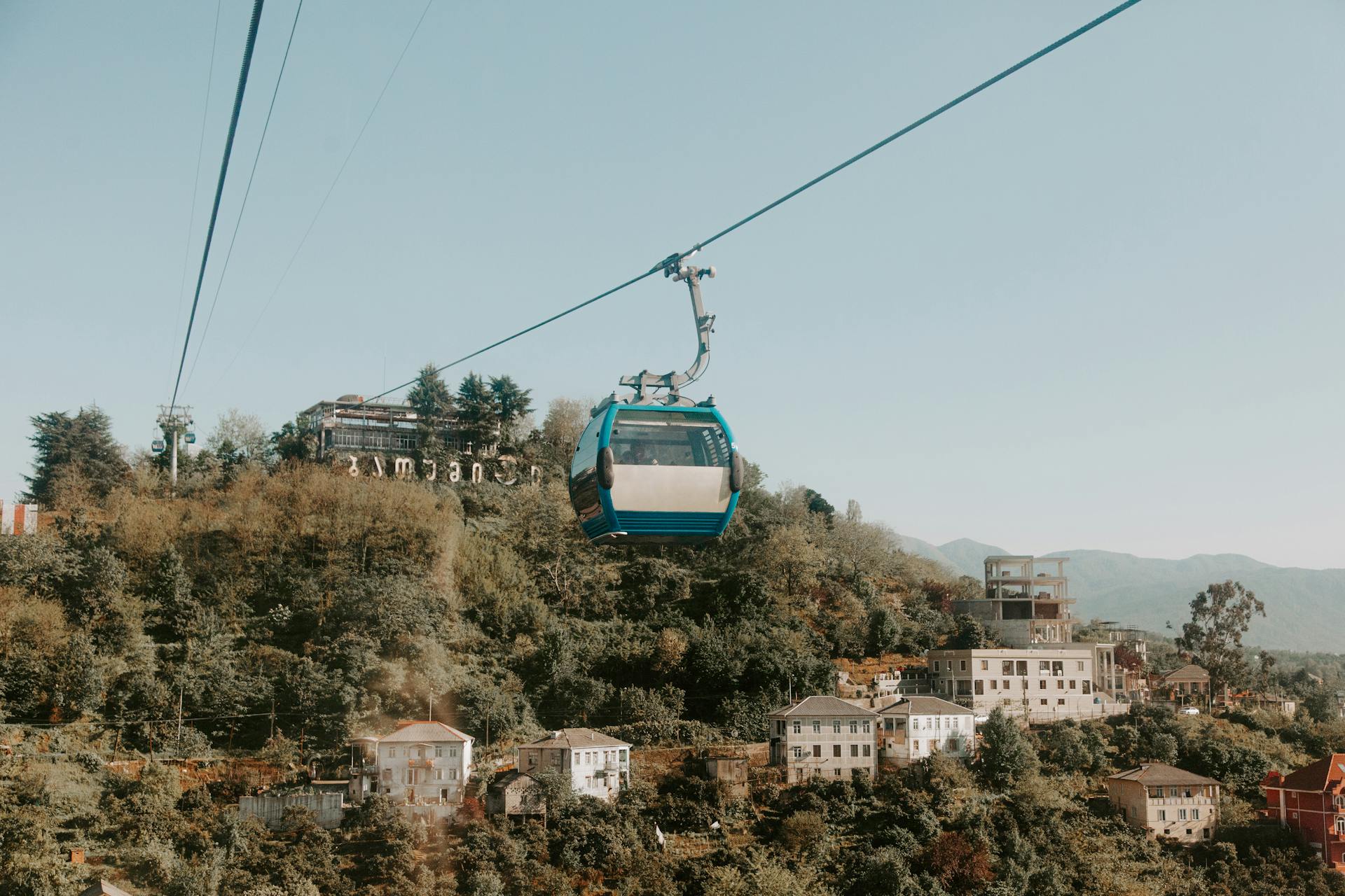 Gondola Lift in Mountains