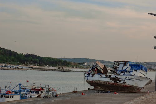 Abandoned Boat on the Seaside