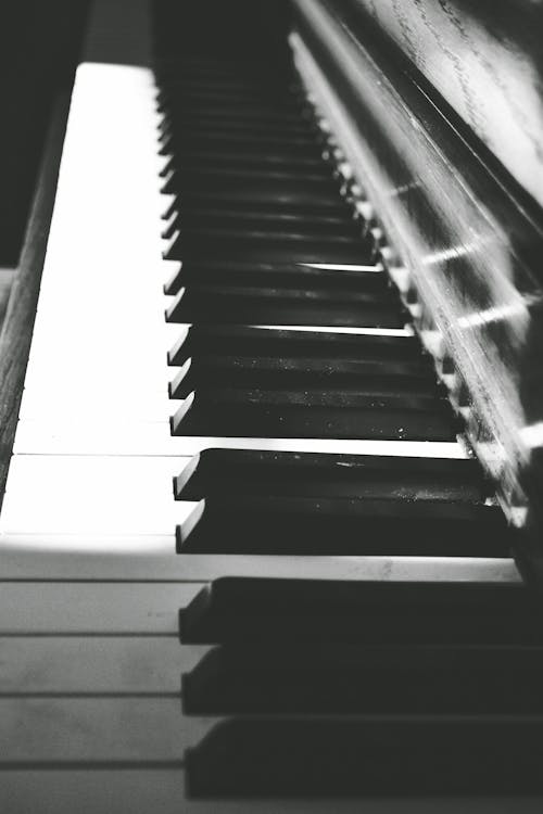 Immagine gratuita di avvicinamento, monocromatico, musica