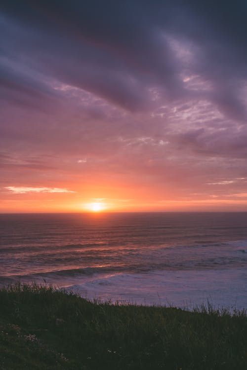 Scenic View of Sea during Sunset