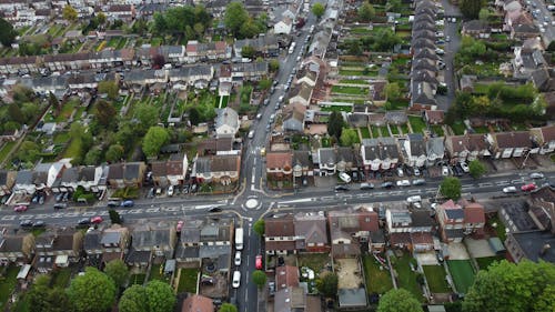 Free Aerial Photography of a Residential Area Stock Photo