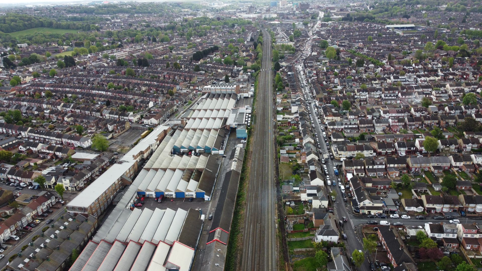 Residential rooftops representing Liverpool and Merseyside