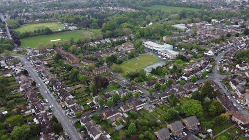 Gratis stockfoto met bovenaanzicht, buurt, dronefoto