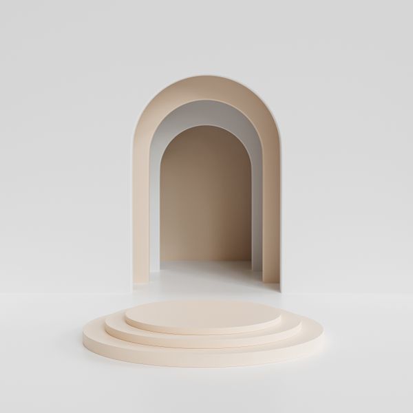 Beige archway and raised platform, by Rodion Kutsaiev on Pexels