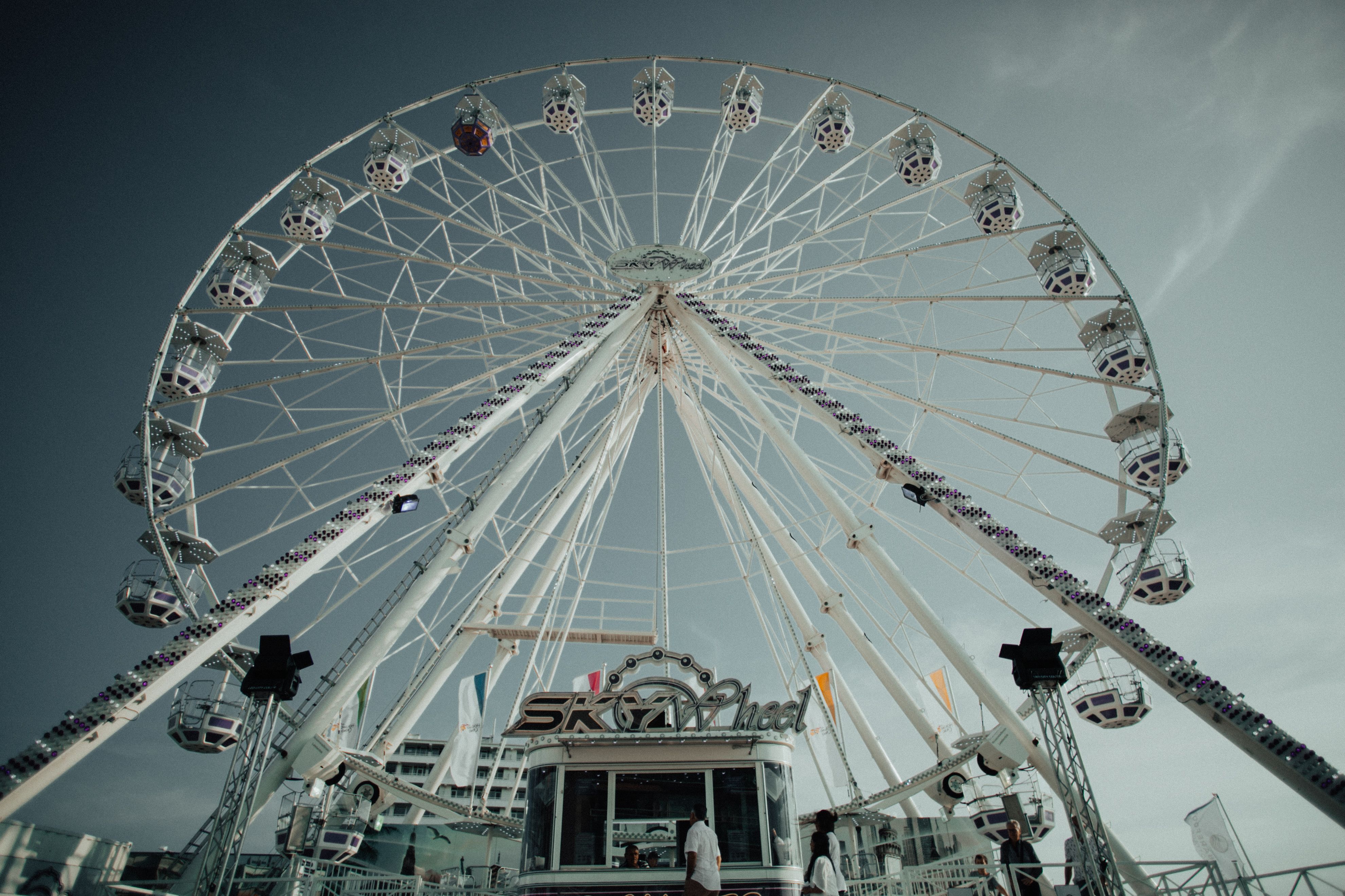 White Ferris Wheel Under the Blue Sky · Free Stock Photo