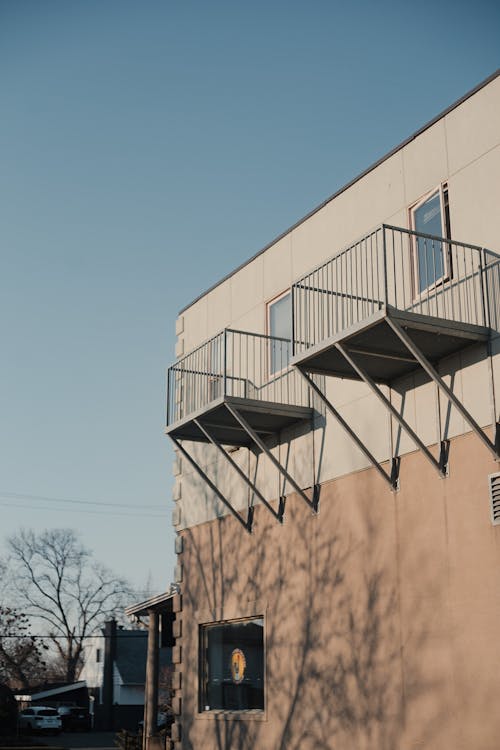Free Balconies on a Simple Building Stock Photo