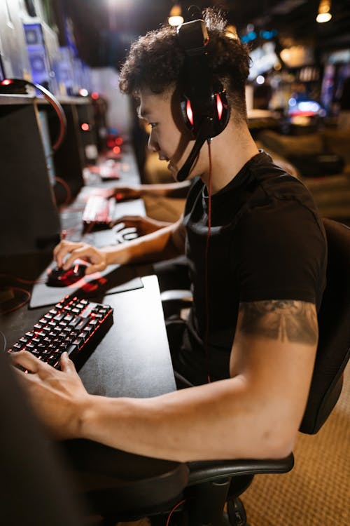 Man Playing Computer Game