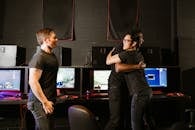 Friends Having Fun Playing Computer Game