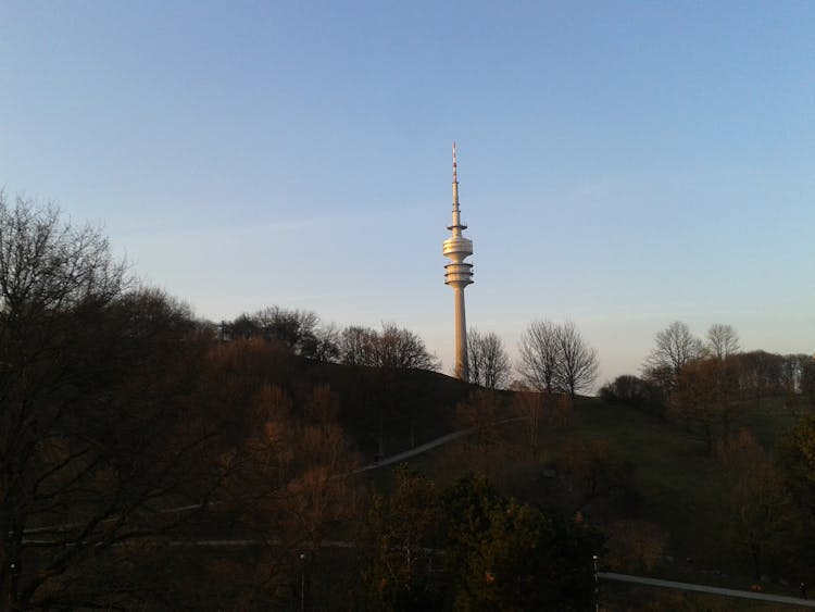 The Olympiaturm Tower In Olympic Park Munich, Germany