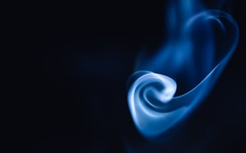 White Smoke in Black Background