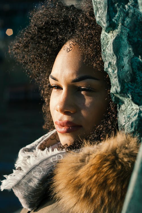 Woman in Brown Parka Jacket