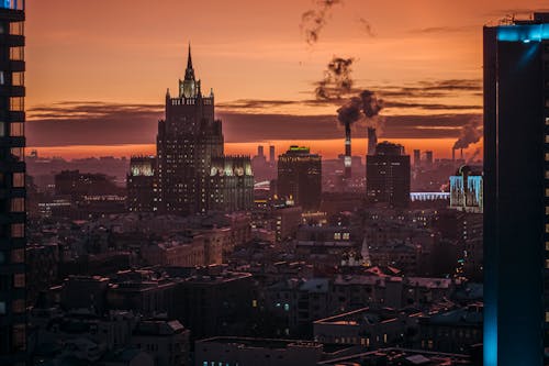 Buildings During Sunset