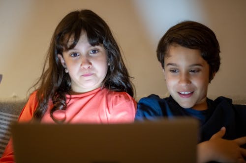 Kids Using a Laptop