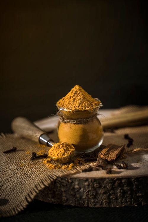 Free Aromatic sambar powder showcased in a rustic setting, highlighting Indian culinary tradition. Stock Photo