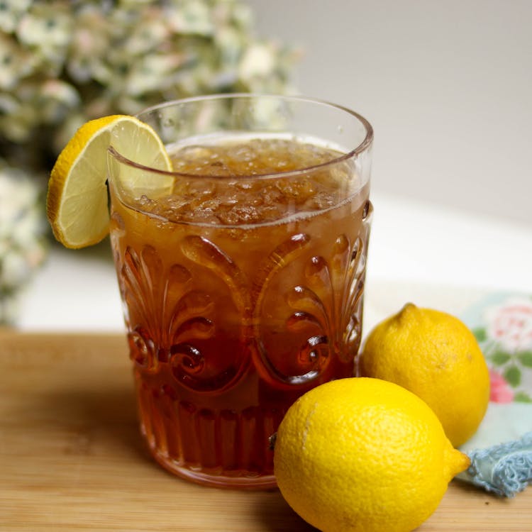 Free Lemon Iced Tea With Lemon Fruits Stock Photo