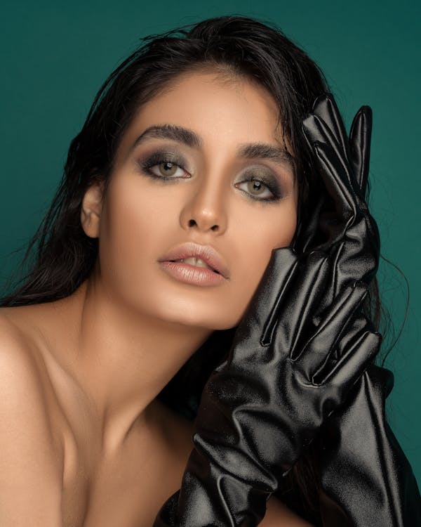 Pretty Woman Wearing Black Gloves