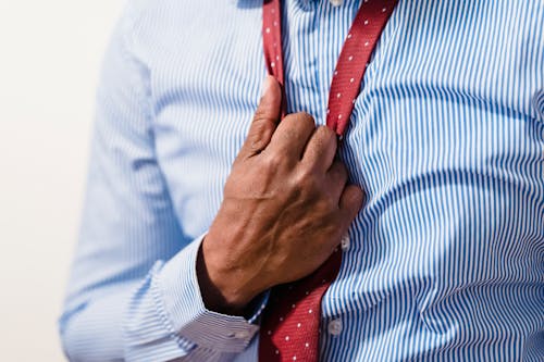 Close up of a Hand on Chest