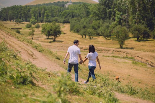Man and Woman Walking