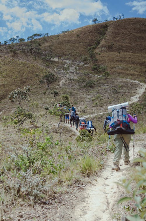 People Walking on Dirt Road