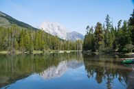 Idyllic Lake Between Green Trees