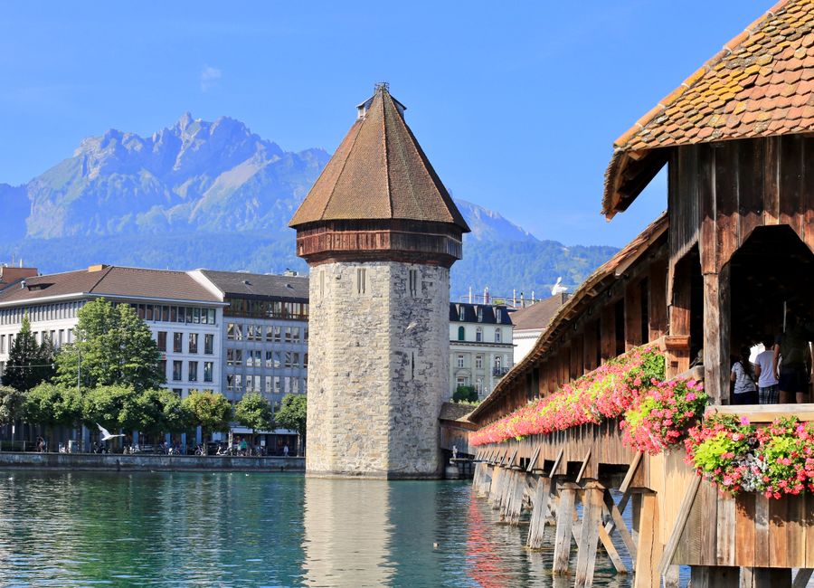 Lucerne, Switzerland — skyline and landmarks · stay connected with a Lucerne eSIM from My Holiday SIM
