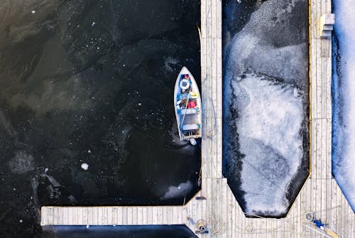 Darmowe zdjęcie z galerii z drewniany dok, lodowaty, łódź