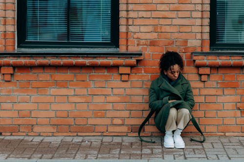 Woman in Green Coat 