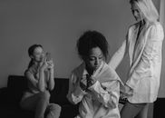Grayscale Photo of Women in the Workplace