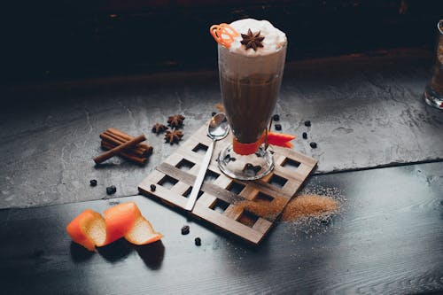 A Chocolate Smoothie With Star Anise Topping