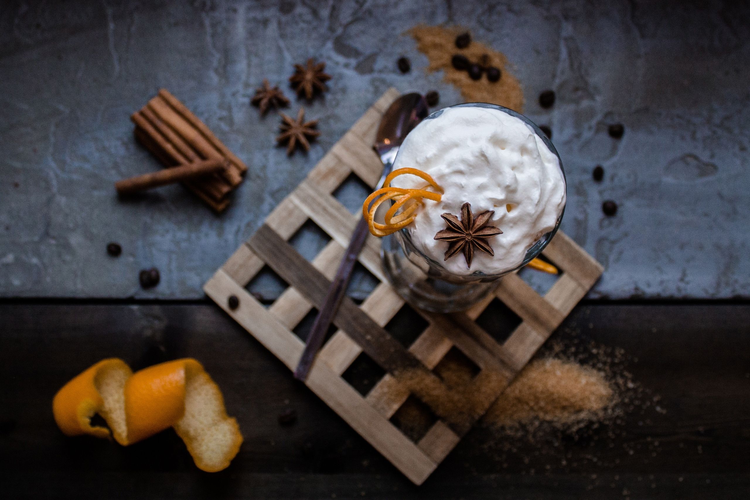 Greek Ouzo and Orange Peel Halva Mousse