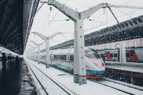 下雪, 乘客, 交通系統 的 免费素材图片